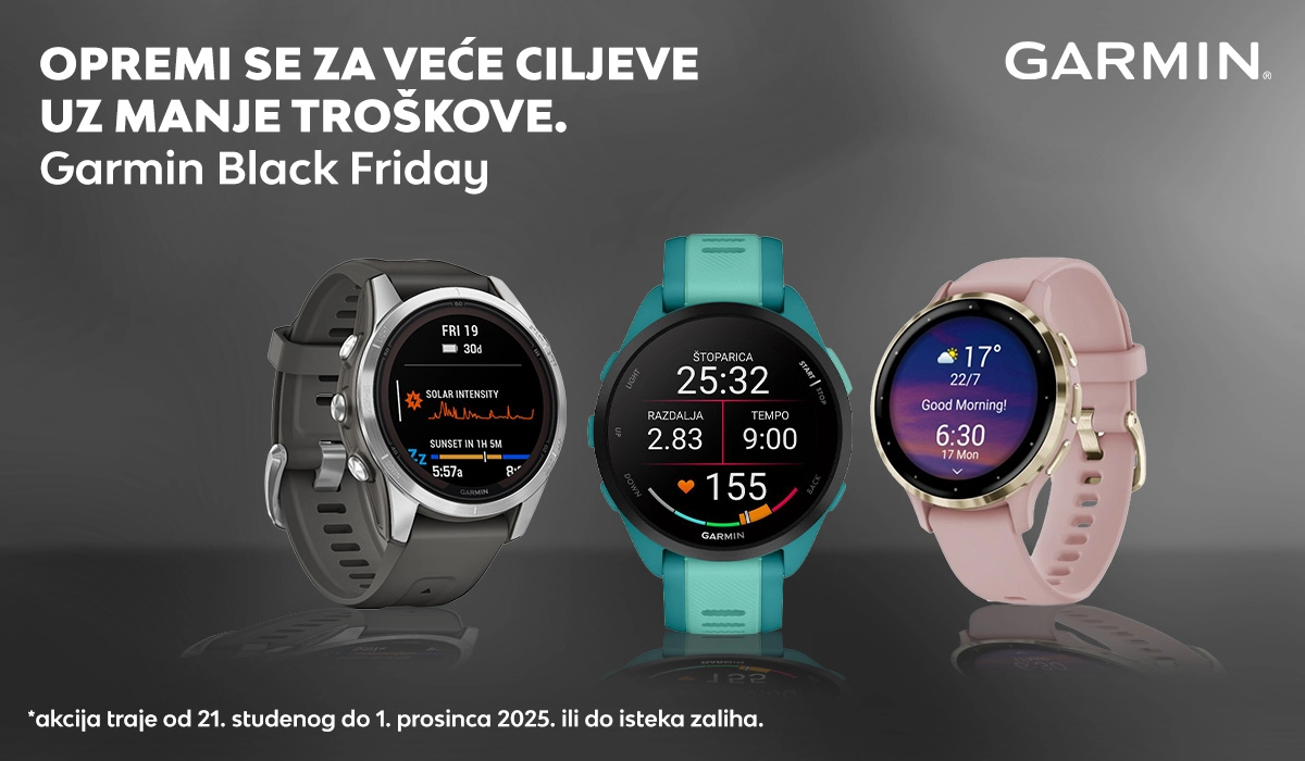 Black Friday akcija: Veliki izbor Garmin satova uz popuste do 20%